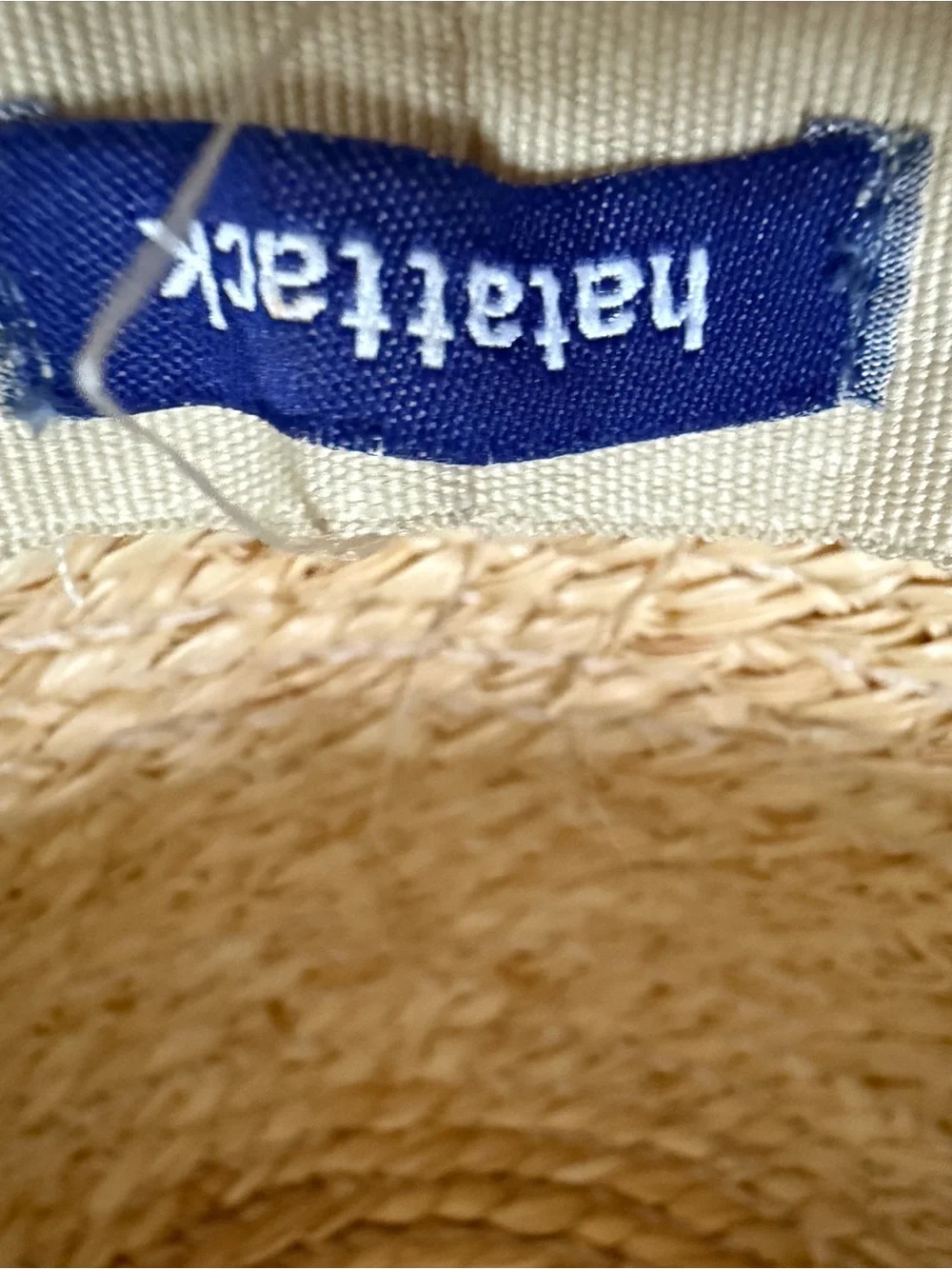 HATATTACK Wide Brim Straw Sun Hat with Striped Bow